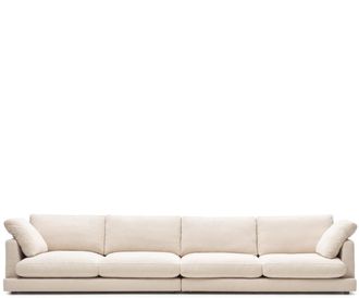 K Home Grosses 6-Sitzer Design Sofa Galla mit abnehmbaren Bez&uuml;gen - Chenille Beige