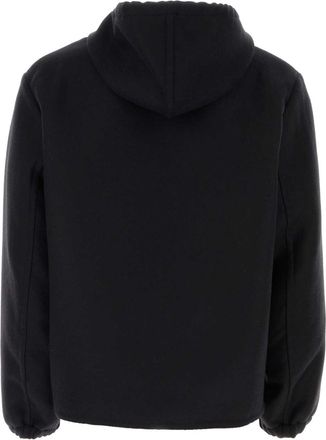 Givenchy Mens Wool Blend Hooded Sweatshirt Black Silk Sweater