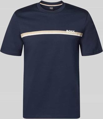 HUGO BOSS Regular Fit T-Shirt aus reiner Baumwolle in Marine, Gr&ouml;&szlig;e XXL