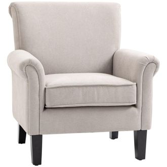 HOMCOM Butaca de sal&oacute;n 79x78x87 cm gris