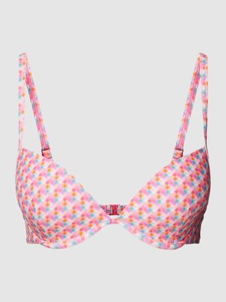 Esprit Bikini-Oberteil mit Allover-Muster in Fuchsia, Gr&ouml;&szlig;e 36B
