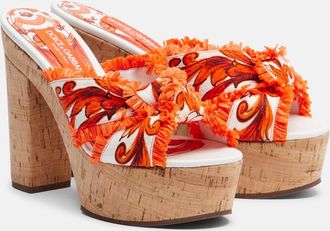 Dolce & Gabbana Majolica brocade platform sandals