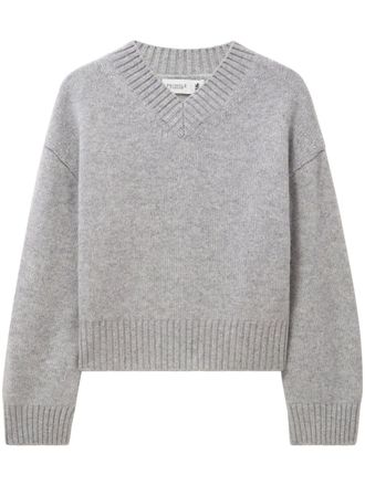 Pringle Of Scotland V-neck cashmere sweater - women - Cashmere - L - Grey