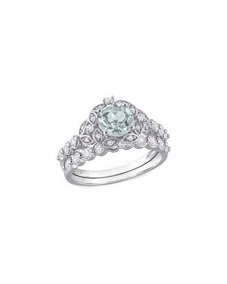 Rina Limor 10K 1.90 ct. tw. Diamond & Aquamarine Ring
