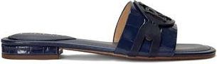Ralph Lauren ALEGRA CROCODILE-EMBOSSED LEATHER SANDAL