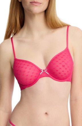 Skarlett Blue Heart Breaker Lace Underwire Bra in Neon Fuchsia at Nordstrom, Size 36Ddd