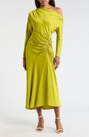 A.L.C. Piper Asymmetric Long Sleeve Dress in Green Amber at Nordstrom Rack, Size 00