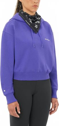 Salomon Logo Crop Hoodie In Liberty