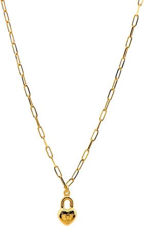 American Exchange Heart Lock Pendant Necklace in Gold at Nordstrom Rack