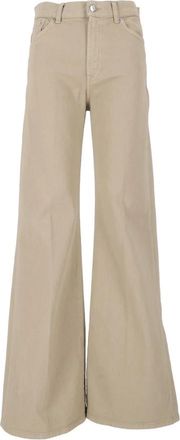 Dondup Amber Wide Jeans - Dames - Loose Fit Jeans - Beige - W25 - Katoen - Jeans