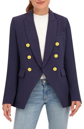 Ookie & Lala Double Breasted Blazer in Navy/Gold at Nordstrom Rack, Size X-Large