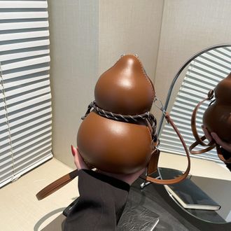 Generic Womens Vintage Calabash Shoulder Bag, Large Capacity Leather Crossbody Purse, Adjustable Strap, for Everyday Casual (Brown)