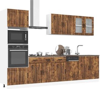 vidaXL Vidaxl - Conjunto De Armarios De Cocina De 7 Piezas lucca De Madera De Ingenier&iacute;a De Roble Ahumado