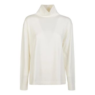 P.A.R.O.S.H. Lime 25 Turtle Neck Sweater - Dames - Coltruien - Wit - M - Wol - Truien & Vesten