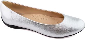 Marc Joseph New York Madison Leather Flat in Silver Metallic at Nordstrom, Size 10.5