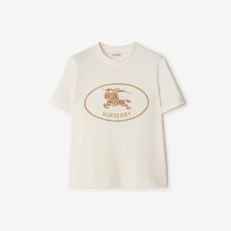 Burberry Knight Stamp Cotton T-shirt, Size: XXXS
