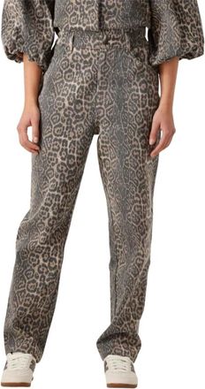 Minus Bruine Straight Leg Jeans voor Vrouwen - Dames - Regular Fit Jeans - Zwart - M - Jeans
