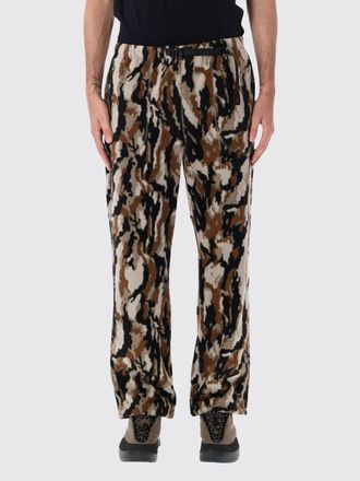 Gramicci Pantaloni wide leg in pile con stampa camouflage e coulisse