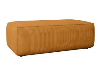 Vente-Unique Puf de pana naranja claro AMELIA