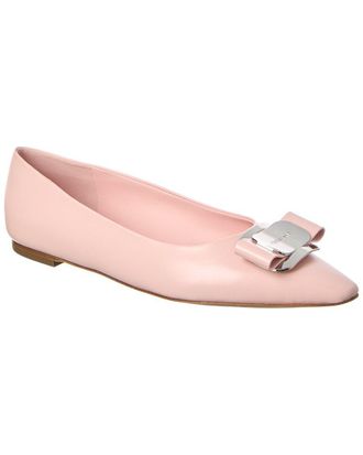 Ferragamo New Vara Leather Ballet Flat