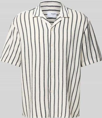 Selected Freizeithemd mit Knopfleiste in Offwhite, Größe XL