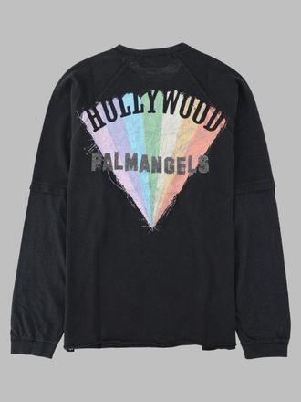 Palm Angels Printed Cotton T-Shirt - Black