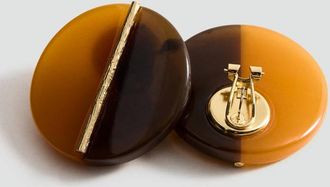 Mango Orecchini resina rotondi arancione - Donna - Taglia unica - MANGO