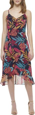 Kensie Printed Chiffon Midi Dress