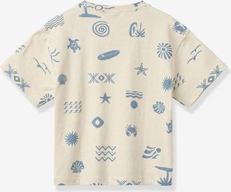 Wheat T-Shirt kurzarm, Streifen, Jungen, Wheat wollwei&szlig;