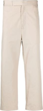 Thom Browne Elegante Broeken - Heren - Vrijetijds broeken - Beige - L - Katoen - Broeken