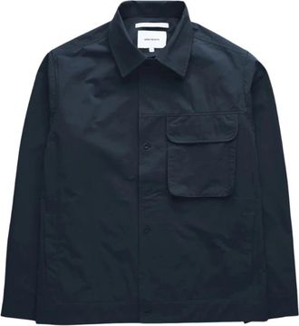 Norse Projects Mols Commuter Overshirt - Heren - Zomerjassen - Blauw - S - Jassen
