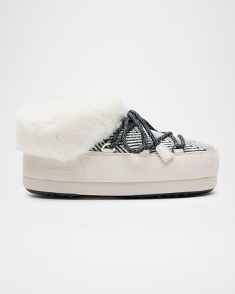 Moon Boot x Guest in Residence EVX Suede Faux Fur Mules