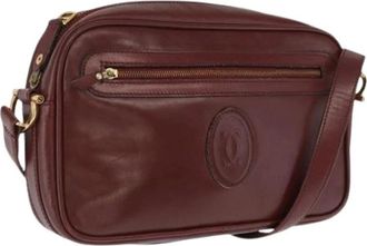 Cartier Pre-owned Cross Body Bags, female, Red, Size: ONE SIZE Pre-owned Leather Shoulder Bag