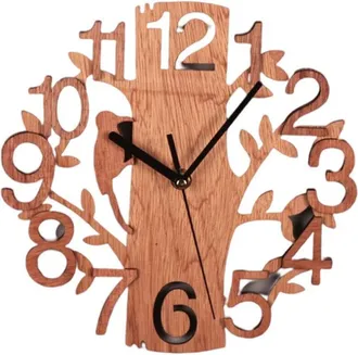 OEM Reloj De Pared Silencioso Con Forma De &Aacute;rbol, Ideal Para Decorar La Oficina, El Sal&oacute;n O El Dormitorio