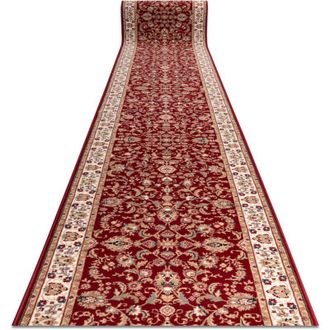 RugsX Rugsx - Runner Wool nain Ornament, flowers 144 51066 claret / beige 80cm red 80x100 cm