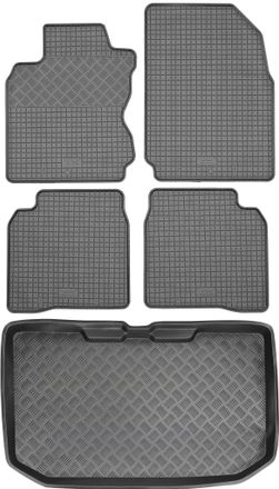 OEM Juego De Alfombrillas De Goma Para Coche Y Maletero Para Nissan Note I Hatchback (2006-2013)