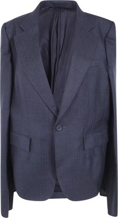 Junya Watanabe Wool Stripe Fit Blazer - Dames - Blazers - Grijs - L - Wol - Jassen