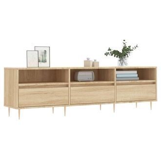 Berkfield Home TV Cabinet Sonoma Oak 150x30x44.5 cm Engineered Wood in Light Brown
