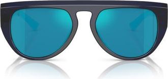 Ferrari 56mm Pilot Sunglasses in Blue /Blue Mirror at Nordstrom