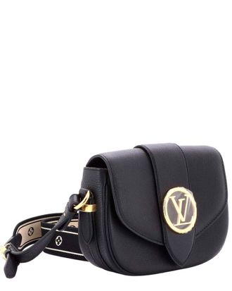 Louis Vuitton Black Leather LV Pont 9 Soft PM (Authentic Pre-Loved)