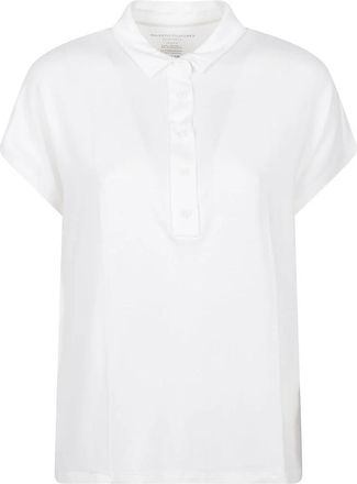Majestic Filatures Majestic T-shirts and Polos Wit - Dames - Polos - Wit - M - Tops