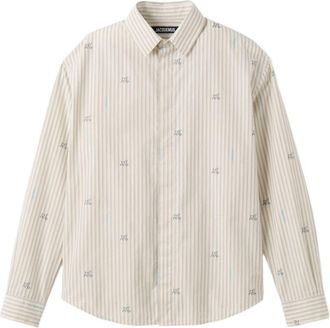 Jacquemus Beige Striped Long-Sleeve Shirt