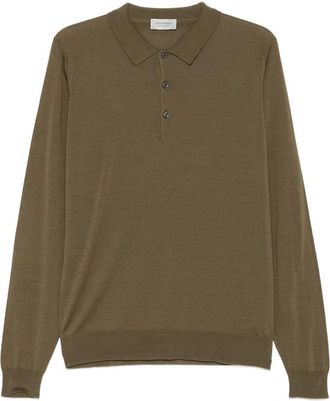 John Smedley Belper Long-sleeve Knitted Polo Shirt