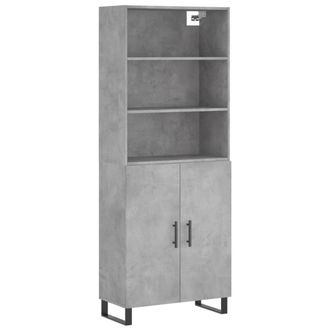 Berkfield Home Highboard Concrete Grey 69.5x34x180 cm Engineered Wood