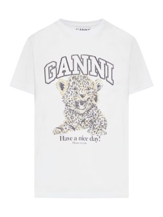 Ganni JERSEY T-SHIRT WITH PRINT - Ganni - Woman