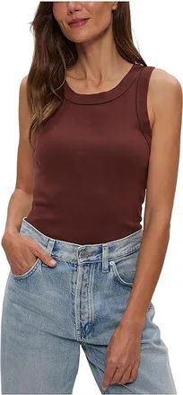 Michael Stars Paloma Wide Binding Tank Top Womens Clothing Espresso (US 0-12), Cotton