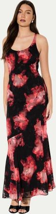 Misspap Burnout Scoop Neck Bias Maxi Dress in Multi at Nordstrom, Size 12