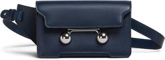 Marni Trunkaroo leather belt bag - men - Lamb Skin/Brass/Steel/Calf Leather - One Size - Blue