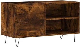 vidaXL Vidaxl - Mueble de discos madera de ingeniería roble ahumado 85x38x48 cm