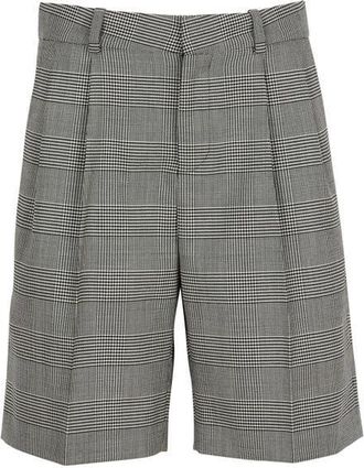 Balmain Darted shorts with Prince of Wales check in Black at Nordstrom, Size 36 Eu